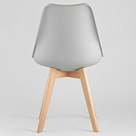 Стул с основой из пластика и мягким сиденьем Arvika Grey варинант исполнения - 5 | Loft Concept в Санкт-петербурге