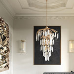 Люстра многоярусная с трубчатыми подвесками Dripping Crystals варинант исполнения - 4 | Loft Concept в Санкт-петербурге