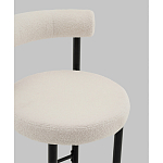 Стул полубарный Floreo букле молочный варинант исполнения - 2 | Loft Concept в Санкт-петербурге