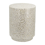 Приставной столик с рисунком из раковин устриц Bone Inlay варинант исполнения - 1 | Loft Concept в Санкт-петербурге