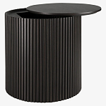 Черный приставной стол с местом для хранения Smart Textured Table варинант исполнения - 1 | Loft Concept в Санкт-петербурге