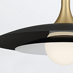 Подвесной светильник с плафоном в форме плоского купола и белой шарообразной лампой Eurofase варинант исполнения - 3 | Loft Concept в Санкт-петербурге