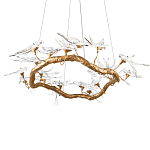 Люстра подвесная с прозрачными стеклянными птичками на ветвях Диаметр 100 см Serip Voa варинант исполнения - 8 | Loft Concept в Санкт-петербурге