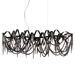 Люстра подвесная линейная с переплетенными металлическими лентами и цепочками Atlantis Chain варинант исполнения - 1 | Loft Concept в Санкт-петербурге