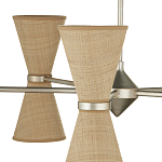 Люстра серебряного цвета с тканевыми абажурами Loft Rope Light варинант исполнения - 1 | Loft Concept в Санкт-петербурге