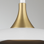 Подвесной светильник с плафоном в форме плоского купола и белой шарообразной лампой Eurofase варинант исполнения - 11 | Loft Concept в Санкт-петербурге