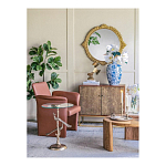 Столик с круглой стеклянной столешницей и корпусом в виде двух павлинов на ветке Table Two Peacocks варинант исполнения - 8 | Loft Concept в Санкт-петербурге