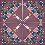 Плитка дизайнерская с узором Мангалоры варинант исполнения - 3 | Loft Concept в Санкт-петербурге