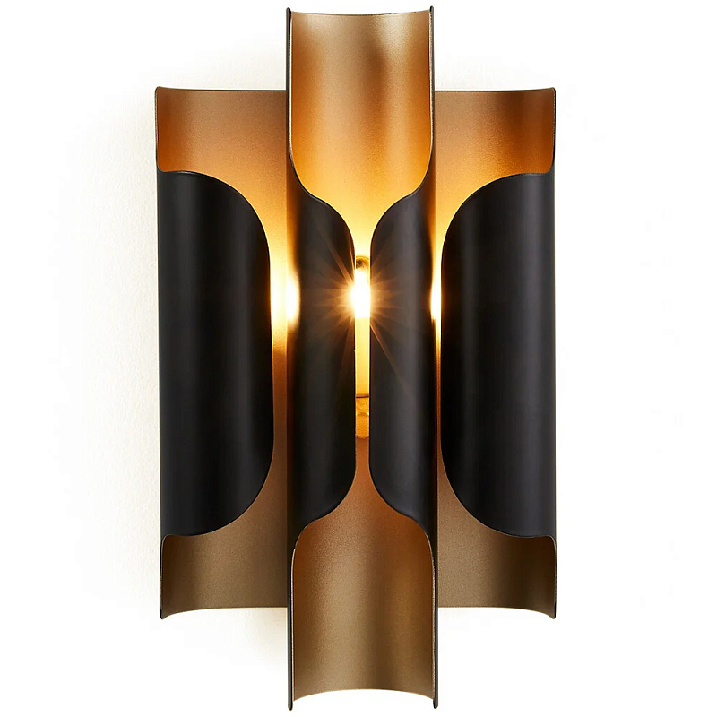 Бра из металла Dolton Wall Lamp Black Черный Латунь в Санкт-петербурге | Loft Concept 