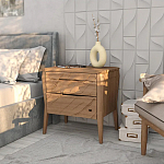 Тумба прикроватная из массива дуба с 2-мя ящиками Tasteful Furniture варинант исполнения - 3 | Loft Concept в Санкт-петербурге