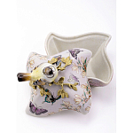 Шкатулка фиолетового цвета с рисунком бабочек и крышкой с фигуркой птицы на ветке Eden Garden варинант исполнения - 6 | Loft Concept в Санкт-петербурге