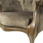 Кресло с мягкой обивкой из коричневого велюра на 4-х деревянных ножках Evelyn Classical Armchair варинант исполнения - 5 | Loft Concept в Санкт-петербурге