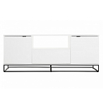 ТВ-тумба белая с  2-мя дверцами и ящиком Strict Lines варинант исполнения - 2 | Loft Concept в Санкт-петербурге