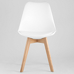 Стул с основой из пластика и мягким сиденьем Arvika White варинант исполнения - 2 | Loft Concept в Санкт-петербурге