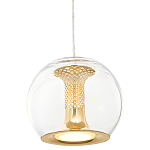 Подвесной светильник со стеклянным плафоном Inner Gleam Globe gold  варинант исполнения - 2 | Loft Concept в Санкт-петербурге