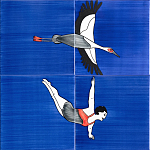 Плитка с узором Аист варинант исполнения - 1 | Loft Concept в Санкт-петербурге