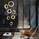 Подвесной светильник в форме кольца Cryptocrystalline Stone варинант исполнения - 5 | Loft Concept в Санкт-петербурге