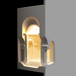 Встраиваемый в стену гипсовый светильник под покраску с арками и рельефными колоннами Antiquity Athena варинант исполнения - 1 | Loft Concept в Санкт-петербурге