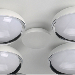 Потолочный светильник овальной формы белого цвета с 7-ю лампами Lunar Pebbles варинант исполнения - 11 | Loft Concept в Санкт-петербурге