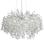 Люстра с хрустальными подвесками на металлических ветках Fairytree Light Silver Chandelier 14 варинант исполнения - 1 | Loft Concept в Санкт-петербурге