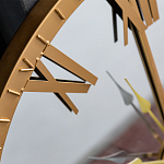 Часы настенные зеркальные с золотым металлическим циферблатом Mirror Tower Clock варинант исполнения - 2 | Loft Concept в Санкт-петербурге