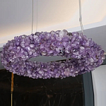 Люстра кргулая из фиолетового хрустального камня Purple Diamond варинант исполнения - 3 | Loft Concept в Санкт-петербурге