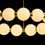 Люстра круглая с матовыми белыми шарами PEARLS Suspension варинант исполнения - 7 | Loft Concept в Санкт-петербурге