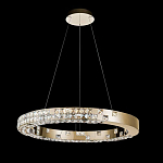 Люстра золотая в форме кольца с мозаичным хрустальным оформлением Sparks of Crystal варинант исполнения - 3 | Loft Concept в Санкт-петербурге