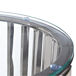 Столик журнальный с круглой прозрачной стеклянной столешницей Voluptuous варинант исполнения - 1 | Loft Concept в Санкт-петербурге