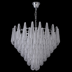 Люстра с подвесками из рифленного стекла в форме капель Textured Glass Chandelier варинант исполнения - 8 | Loft Concept в Санкт-петербурге
