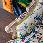 Диван из натурального бука бежевый с изображением птиц и цветов Beige Green Chinoiserie Garden Sofa варинант исполнения - 5 | Loft Concept в Санкт-петербурге