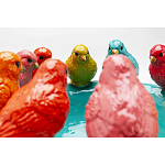 Декоративное дизайнерское блюдо разноцветные попугаи  варинант исполнения - 3 | Loft Concept в Санкт-петербурге