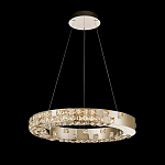 Люстра золотая в форме кольца с мозаичным хрустальным оформлением Sparks of Crystal варинант исполнения - 1 | Loft Concept в Санкт-петербурге