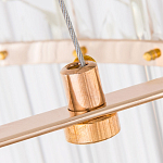 Люстра подвесная круглая с прозрачными хрустальными трубками и золотистым каркасом Диаметр 44 см Hexagon Tube Light варинант исполнения - 4 | Loft Concept в Санкт-петербурге