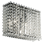 Бра с хрустальными подвесками хром Crystal Art Chrome Rectangular Wall Lamp варинант исполнения - 1 | Loft Concept в Санкт-петербурге