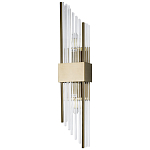 Бра с декором в виде хрустальных трубочек Nembus Brass Glass Wall Lamp варинант исполнения - 1 | Loft Concept в Санкт-петербурге