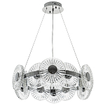 Люстра с круглыми рельефными плафонами Glass Peonies Chrome Chandelier варинант исполнения - 2 | Loft Concept в Санкт-петербурге