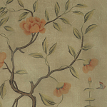 Обои ручная роспись Gustavian Tree of Life Special Colourway on brown Williamsburg варинант исполнения - 1 | Loft Concept в Санкт-петербурге