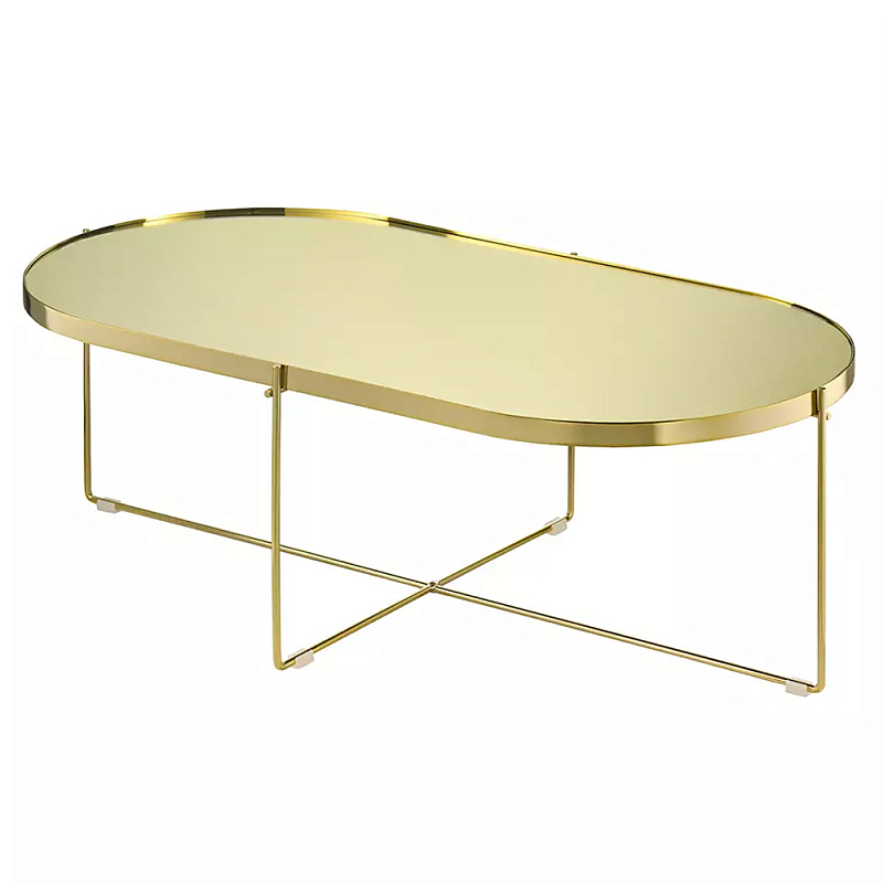 Кофейный столик овальный золотой Modern Mirror Gold Table Золотой в Санкт-петербурге | Loft Concept 