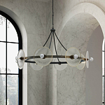 Люстра круглая с литыми стеклянными дисками Olympe Glass Chandelier варинант исполнения - 5 | Loft Concept в Санкт-петербурге