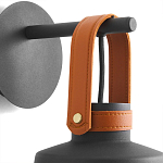 Черное матовое бра с декором под кожу Chestery варинант исполнения - 3 | Loft Concept в Санкт-петербурге