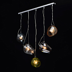 Люстра линейная с 5-ю разноцветными стеклянными плафонами Kaleido варинант исполнения - 3 | Loft Concept в Санкт-петербурге