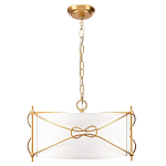 Люстра в форме цилиндра с белым тканевым абажуром Simple Knot варинант исполнения - 1 | Loft Concept в Санкт-петербурге