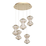 Люстра светодиодная с стеклянными волнообразными плафонами Amphora of Light варинант исполнения - 3 | Loft Concept в Санкт-петербурге