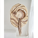 Овальный Современный Гобелен Абстракция в бежевых тонах Shallow варинант исполнения - 4 | Loft Concept в Санкт-петербурге