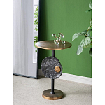 Столик приставной с абстрактным основанием и акцентом в виде золотистого диска Heavenly Space варинант исполнения - 6 | Loft Concept в Санкт-петербурге