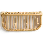 Настенная вешалка из ротанга с полкой Willa Wall Shelf Hanger варинант исполнения - 2 | Loft Concept в Санкт-петербурге