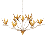 Люстра с плафонами в виде цветов Golden Bird of Paradise варинант исполнения - 4 | Loft Concept в Санкт-петербурге