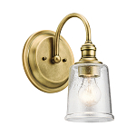 Бра с прозрачным стеклянным абажуром в форме цилиндра Kichler варинант исполнения - 7 | Loft Concept в Санкт-петербурге