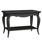 Стол журнальный черный из массива бука с полкой в стиле прованс Black Provence варинант исполнения - 1 | Loft Concept в Санкт-петербурге